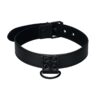 collar-with-leash-black-matt (1) LOVETOY Halsband met Riem Zwart Mat