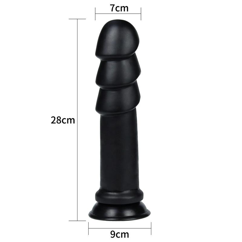 dildo-king-sized-anal-ripples-1125-black (7) LOVETOY Dildo King Sized Anale Rimpels 28,4 cm Zwart