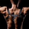 domine-male-chest-bondage-harness-vegan-leather (2) INTOYOU BDSM LINE Domine Mannelijke Borstbondage Harnas Veganistisch Leer