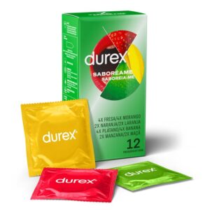 flavored-condoms-saboreame-12-ud DUREX Condoms met smaakje Saboréame 12 stuks