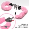 furry-handcuffs-pink (4) MASTER SERIES Harige Handboeien Roze