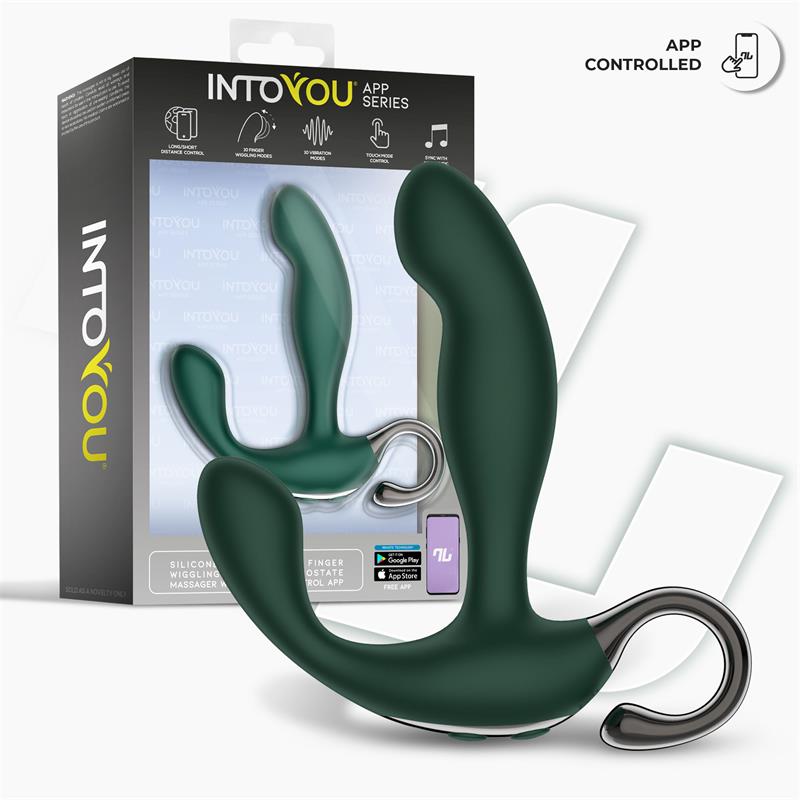 greeny-prostate-massager-with-finger-wiggling-and-app (1) INTOYOU APP-SERIE Greeny Prostaatmassager met vingerbewegingen en app