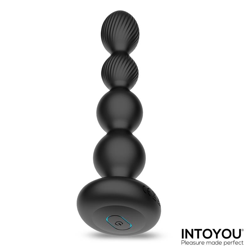 INTOYOU Mouve Anale Plug met Golven en Trillen, inclusief Afstandsbediening en 2 Motoren