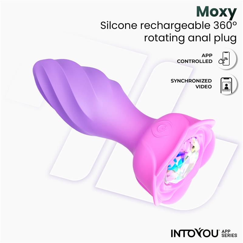 INTOYOU APP SERIES Moxy Anale Plug met 360º Rotatie via App