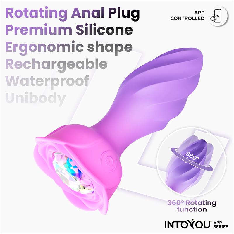 INTOYOU APP SERIES Moxy Anale Plug met 360º Rotatie via App