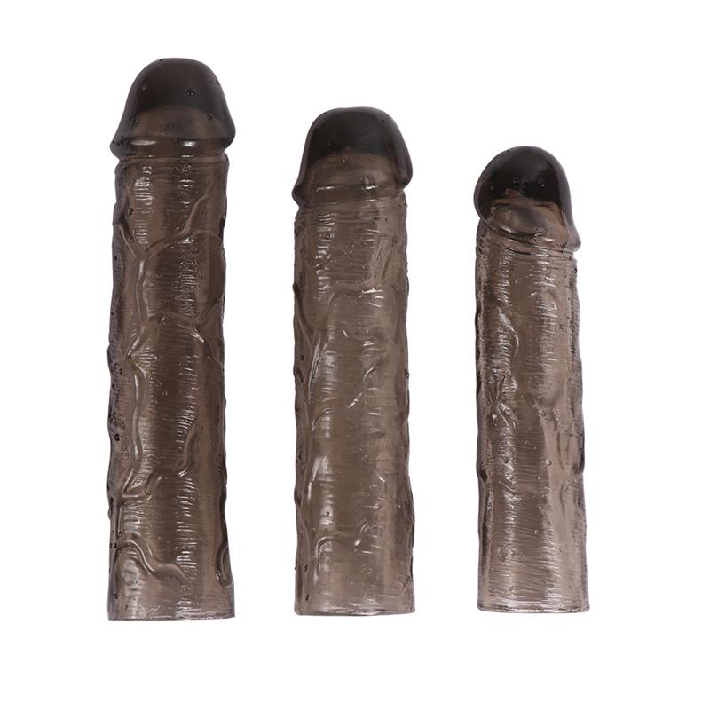 pack-3-pennis-sleeve-alex-black SHEQU Pack 3 Penis Sleeve Alex Black