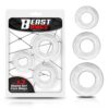 set-of-3-cock-rings-flexible-clear BEAST RINGS Set van 3 cockringen flexibel doorzichtig