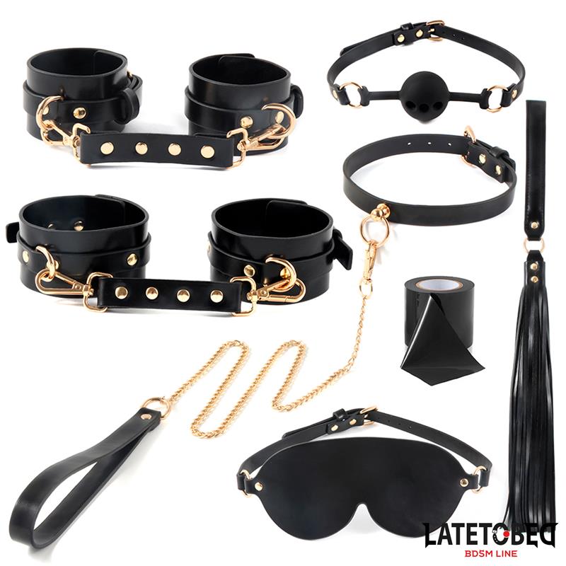bondage-kit-with-8-pcs-with-storage-bag (1) LATETOBED BDSM LINE Bondage Kit met 8 onderdelen en opbergtas