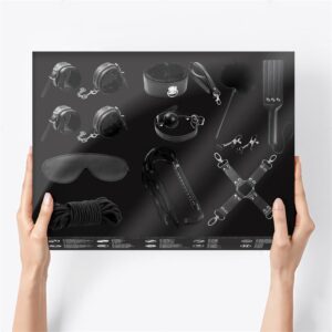 bondage-set-11-pieces-black INTOYOU BDSM-lijn Bondage Set 11-delig Zwart