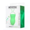 INTOYOU Heldergroen vibrerend ei met afstandsbediening en USB-aansluiting, siliconen