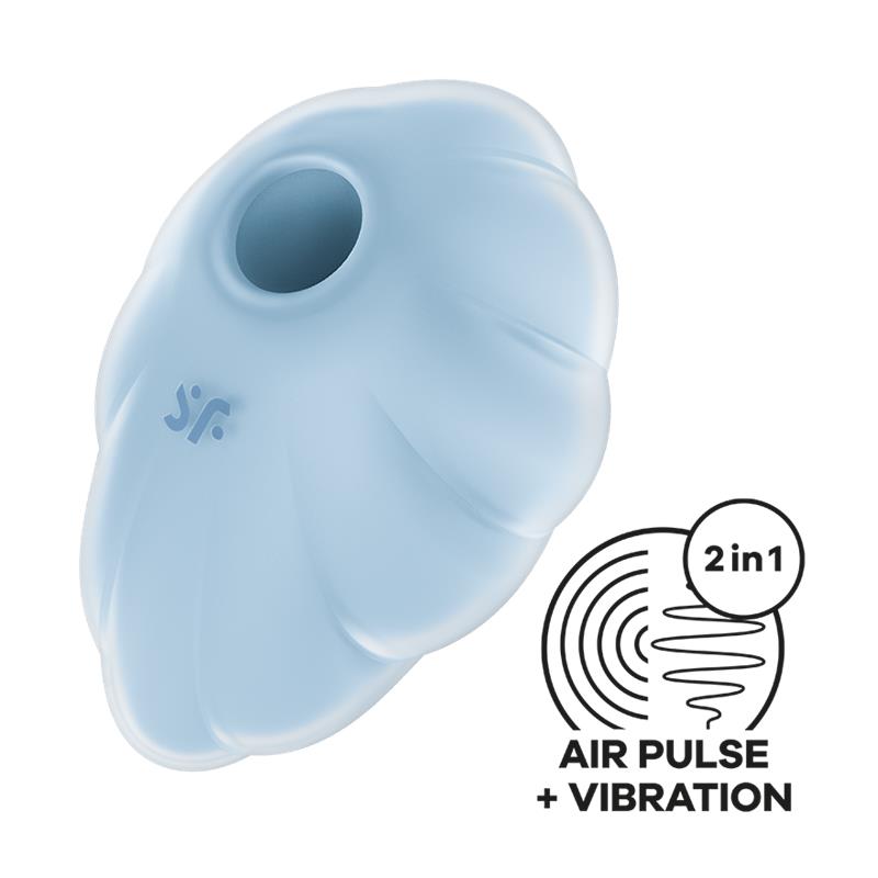 SATISFYER Cloud Dancer Clit Sucker en Vibe Blue