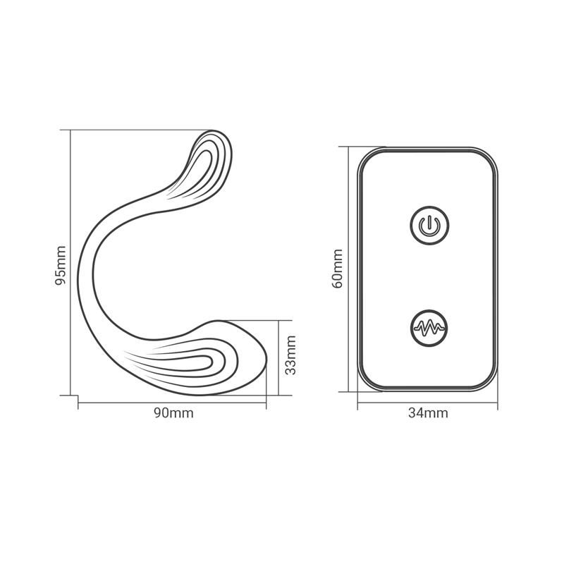 INTOYOU Nami Vibrerend Ei Afstandsbediening Unibody