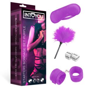 starters-bondage-set-4-pieces-purple INTOYOU BDSM LINE Starters Bondage Set 4-delig Paars