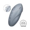 tap-and-climax-1-vibrator-and-tapping-grey SATISFYER Tap and Climax 1 Vibrator en tapping