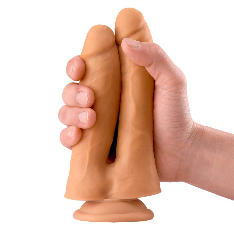 twin-double-realistic-dildo-71-flesh (2) MAX & CO Twin Dubbele Realistische Dildo 7.1" Huidskleur
