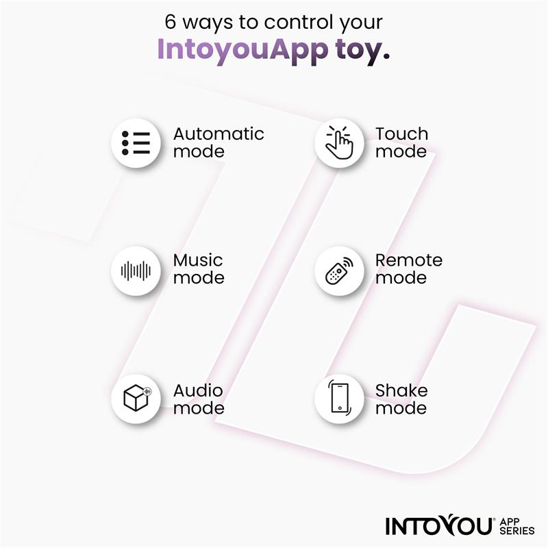 INTOYOU APP SERIE Vibrerend ei met roterende kralen en app via USB