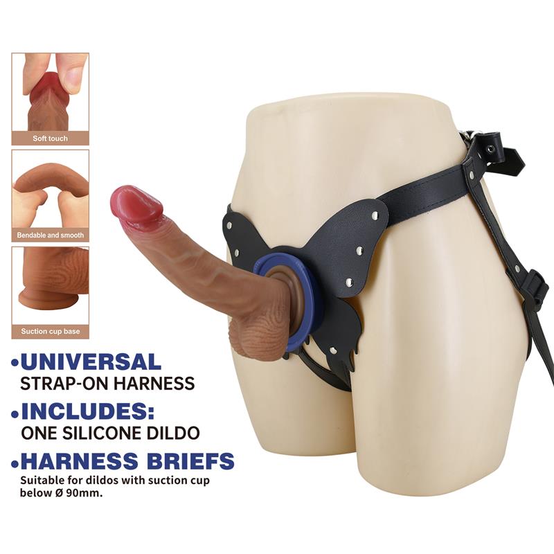 wells-universal-strap-on-harness-with-dildo (1) PRETTYLOVE Wells Universeel Strap-On Harnas met Dildo